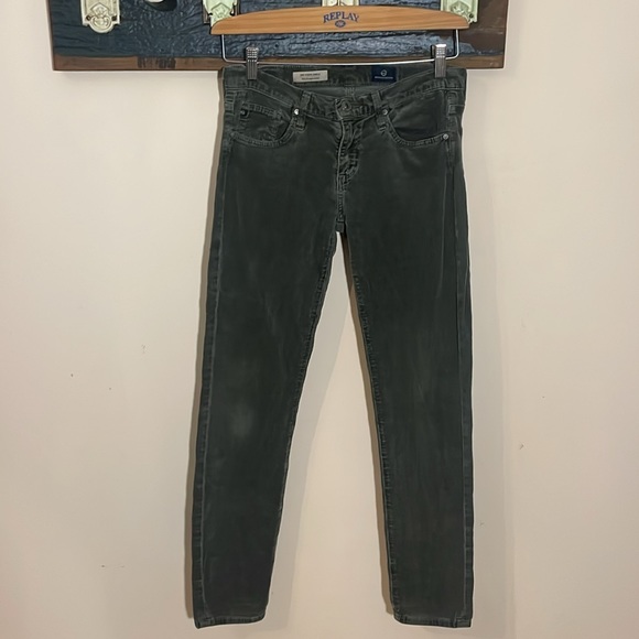 Ag Adriano Goldschmied The Stevie Ankle Slim Straight Corduroy Pants Size 26 - Picture 5 of 16